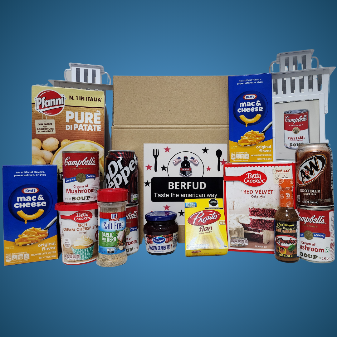 American Dinner Box con prodotti originali USA per cena completa