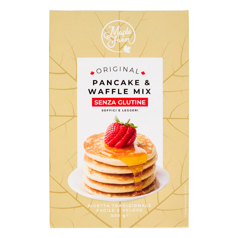 MapleFarm, Original Pancake & Waffle Mix senza glutine 500 g