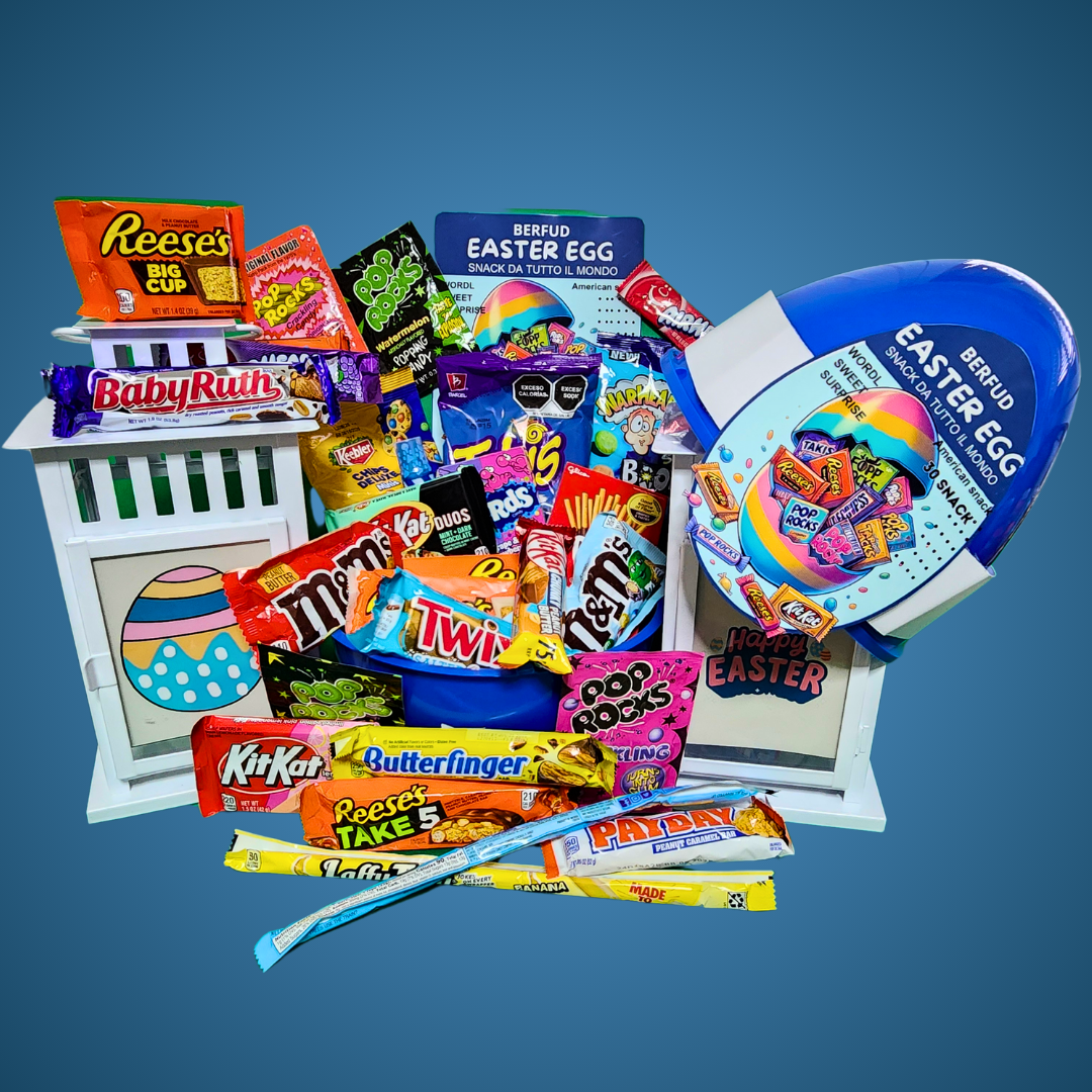 Snack americani all’interno dell’Uovo di Pasqua Berfud