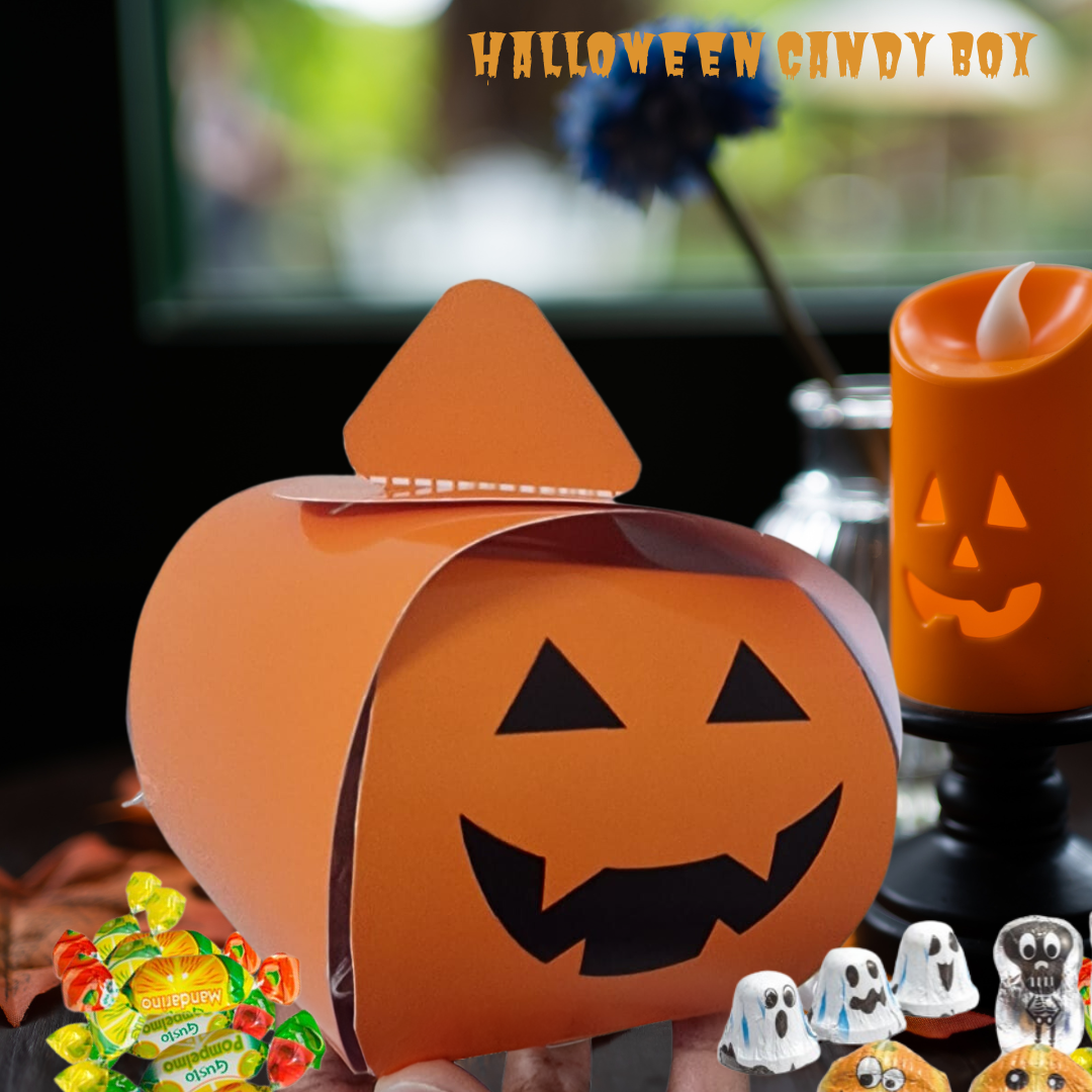 Box caramelle a forma di zucca