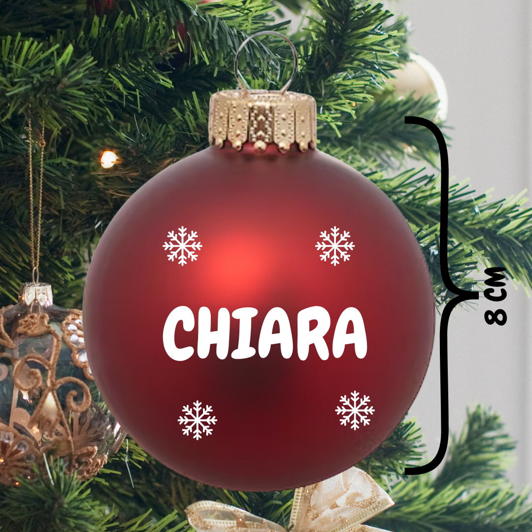 Pallina rossa di Natale Personalizzata
