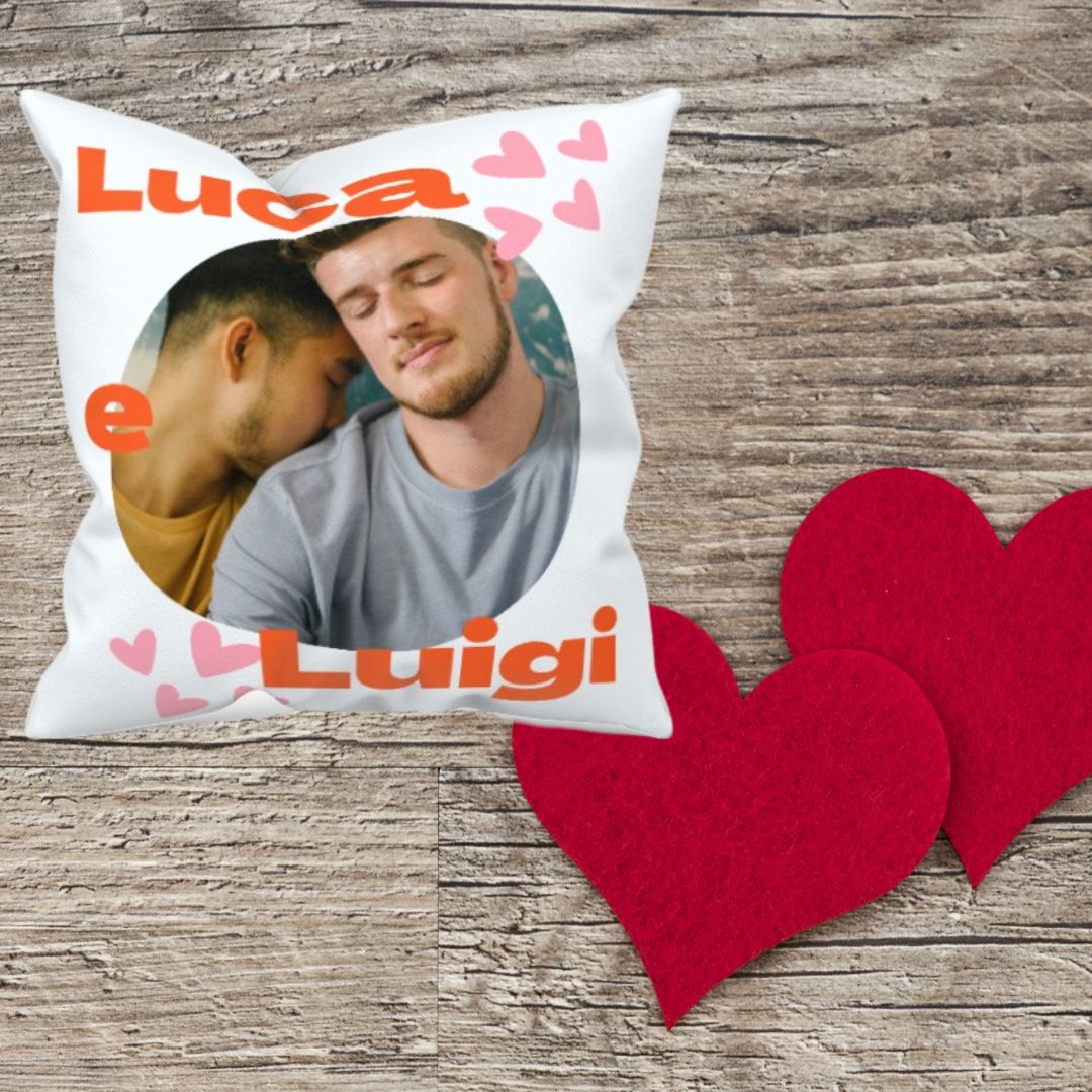 Cuscino personalizzato tema san valentino