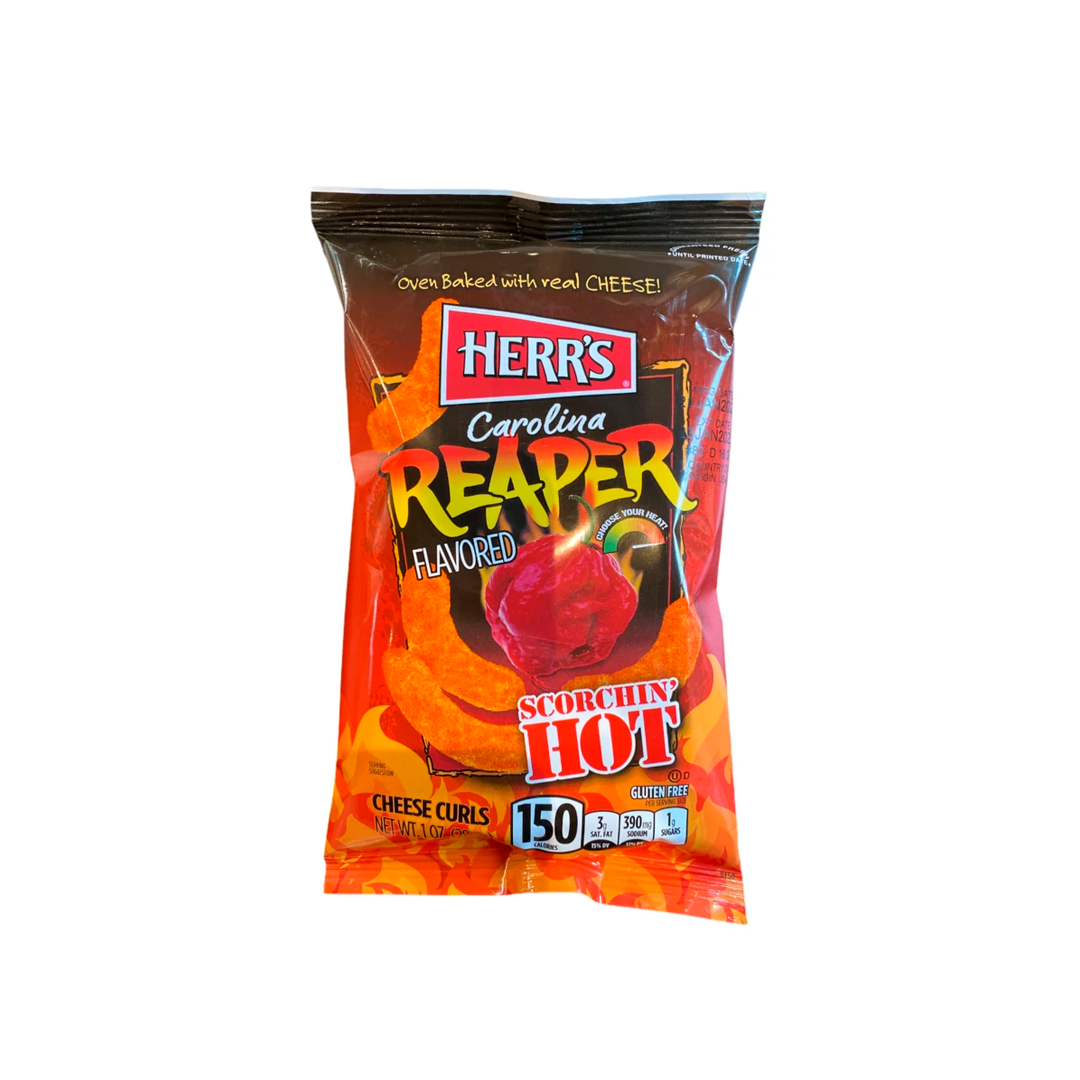 Rizos de queso con sabor a Carolina Reaper de Herr'S GRANDES