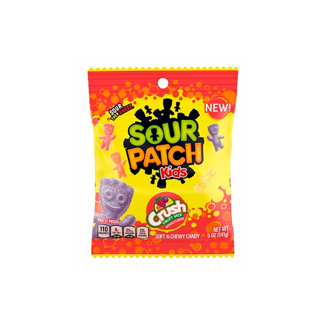 SOUR PATCH KIDS CRUSH FRUIT - Caramelle morbide e gommose al gusto di frutta da 141g