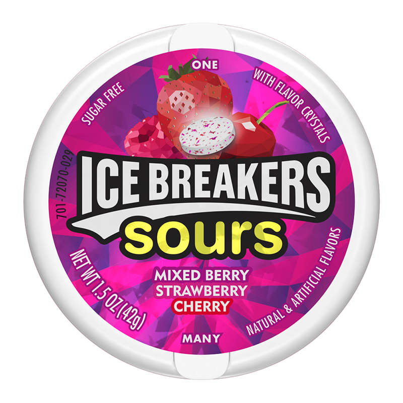 Ice Breakers Sours Mixed Berry - Fresa - Cereza - Sin Azúcar