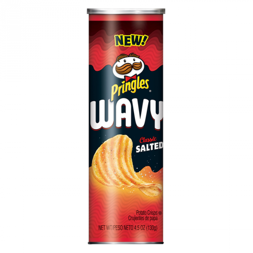 Pringles Wavy Salted, chips ondulados con sabor original