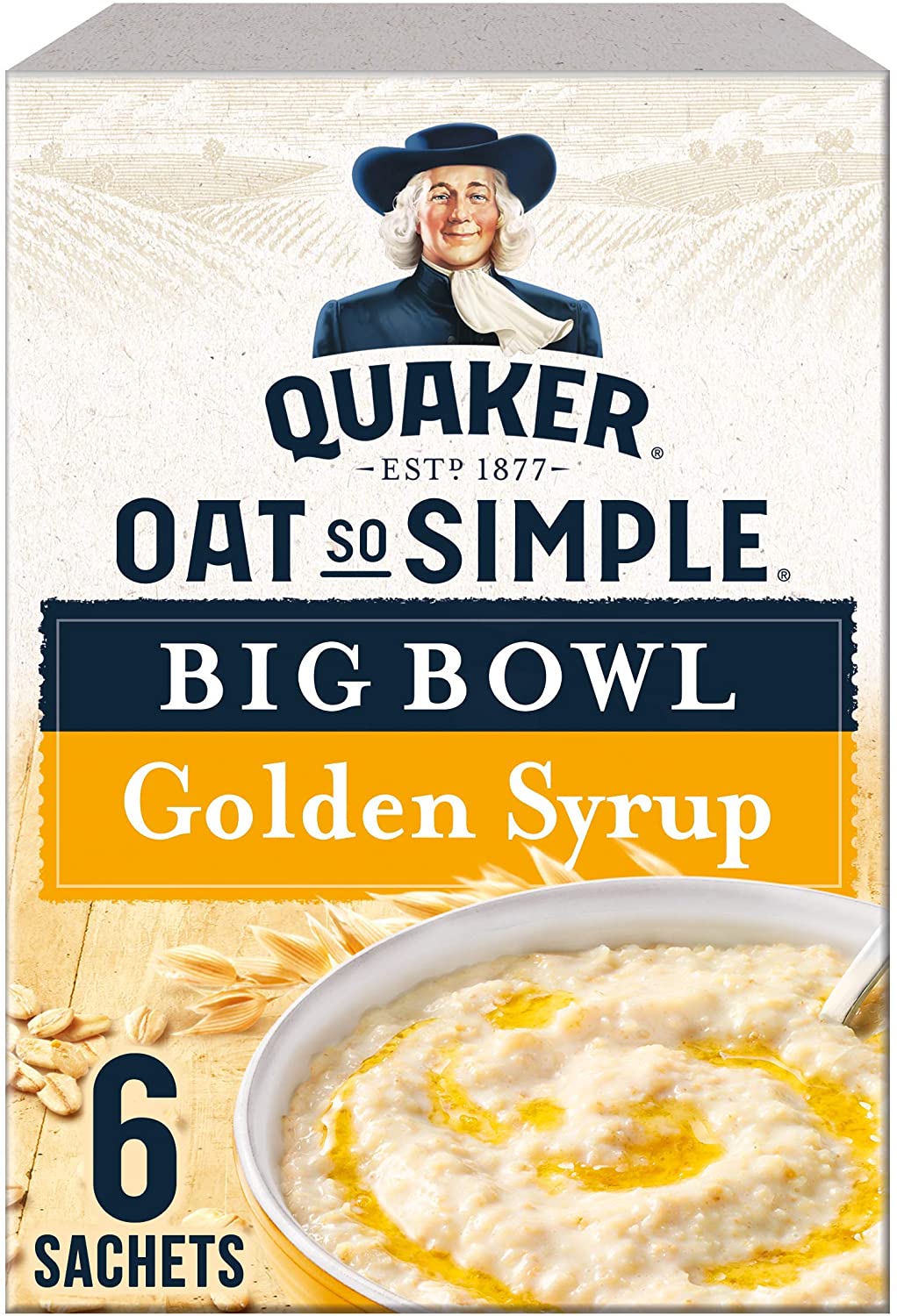 Quaker Oat So Simple Golden Syrup Porridge 297 grams: Molasses flavored porridge 6 packs