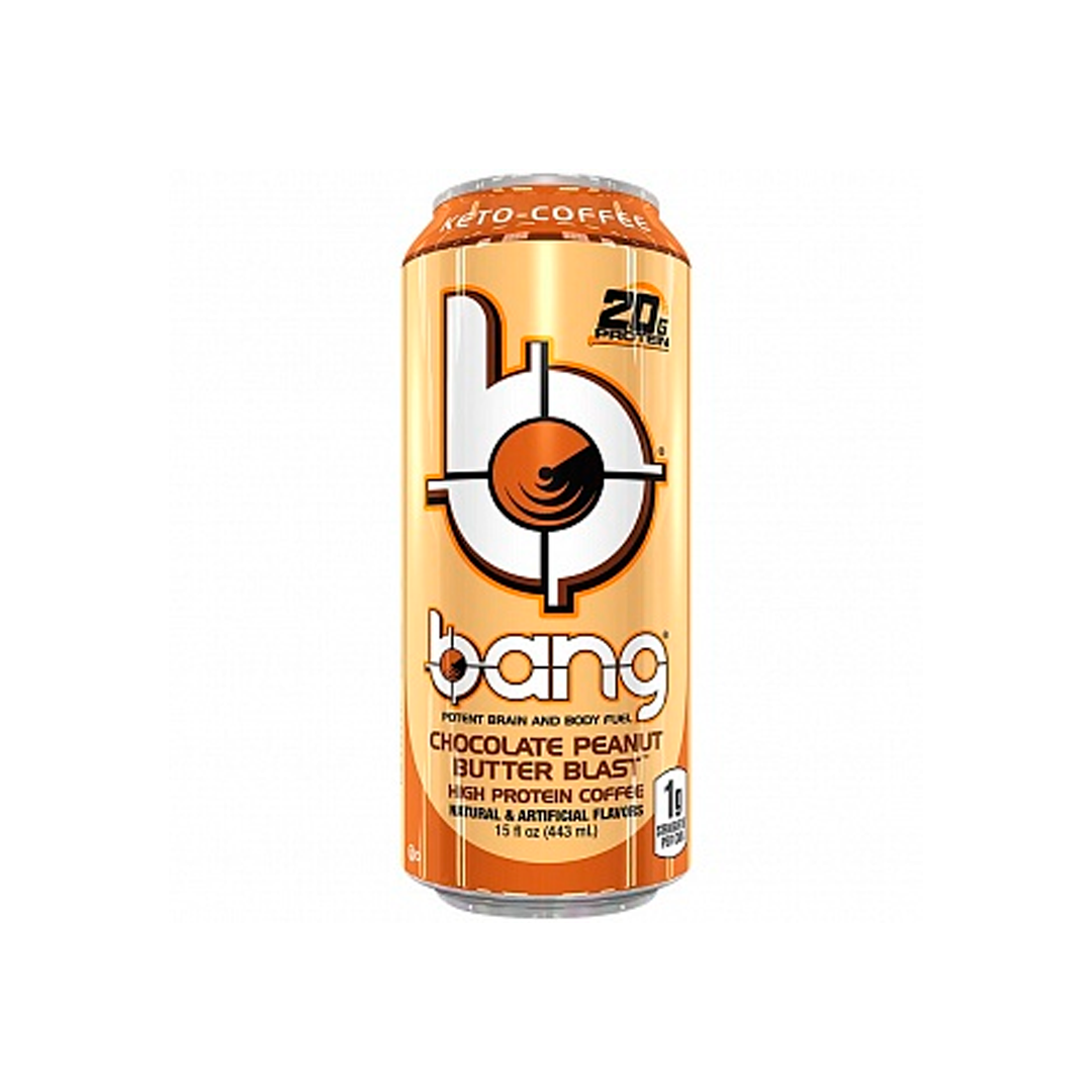 Bang Energy Keto-Coffee Chocolate Peanut Butter Blast - Bevanda Energetica Al Gusto Caffè, Cioccolato E Burro Di Arachidi (473Ml)