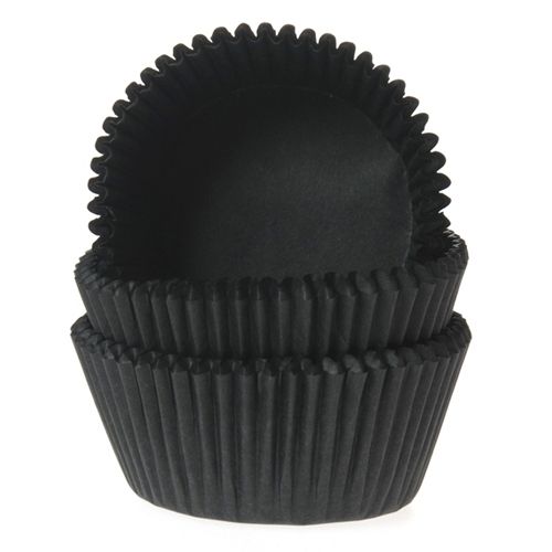 Pirottini per cupcake, House of Marie - colore nero (pezzi 50)