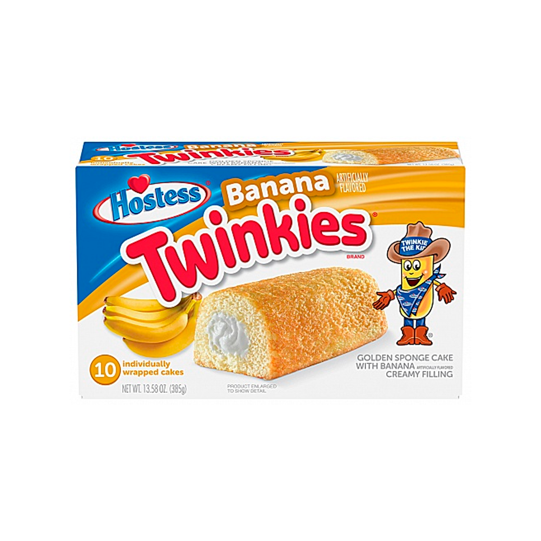 Hostess Banana Twinkie - Paquete de bocadillos de plátano de 10