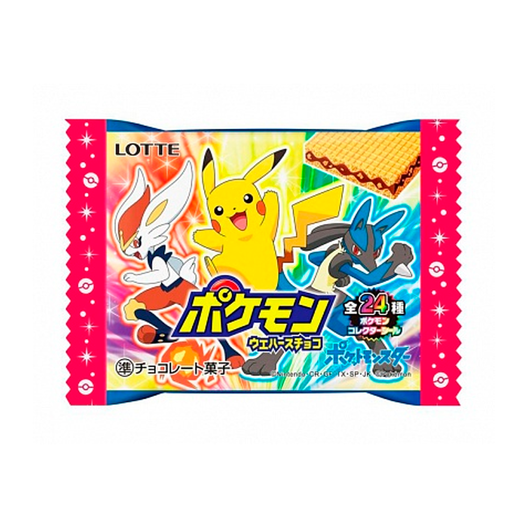 Lotte Pokemon Wafers Chocolate, Wafer con ripieno al gusto di cioccolato