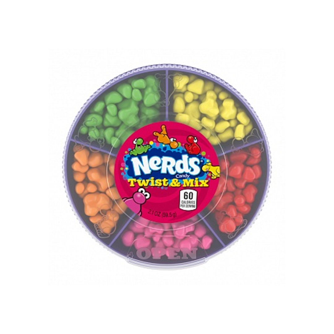NERDS TWIST & MIX - Crunchy fruit flavored candies (net weight: 60 g)