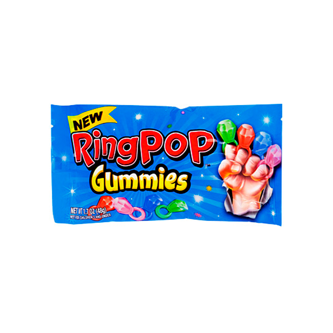 RING POP GUMMIES - Caramelos de gominola con sabor a frutas surtidos (peso neto: 48 g)