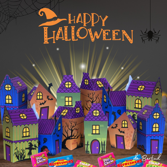 Halloween Village - casette decorative ripieno di caramelle