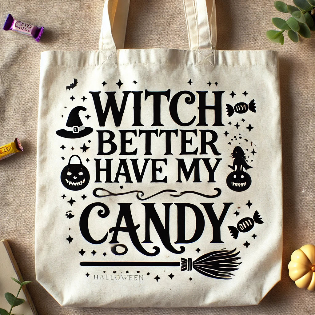 Totebag Halloween Personalizzata con Dolci - Citazioni Divertenti | Edizione Limitata