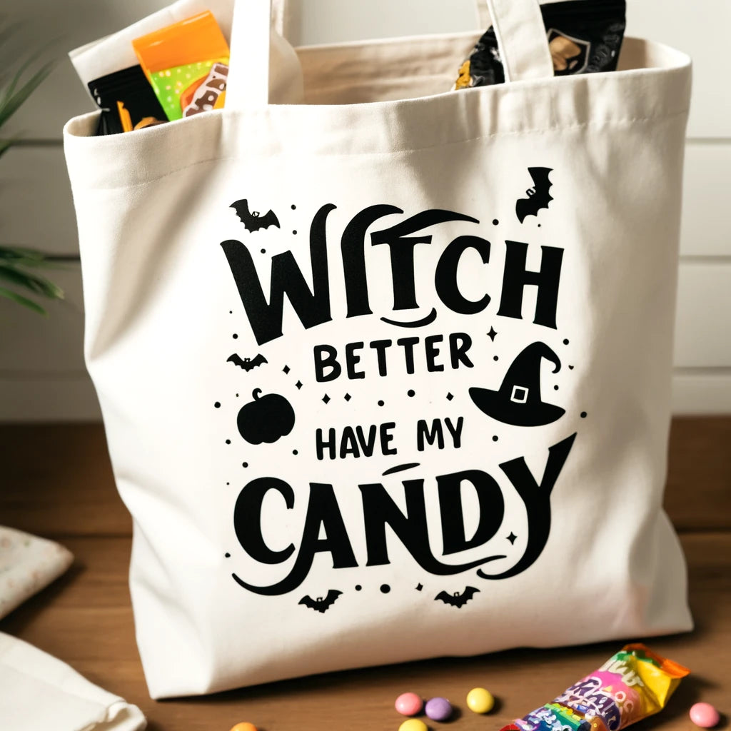 Totebag Halloween Personalizzata con Dolci - Citazioni Divertenti | Edizione Limitata