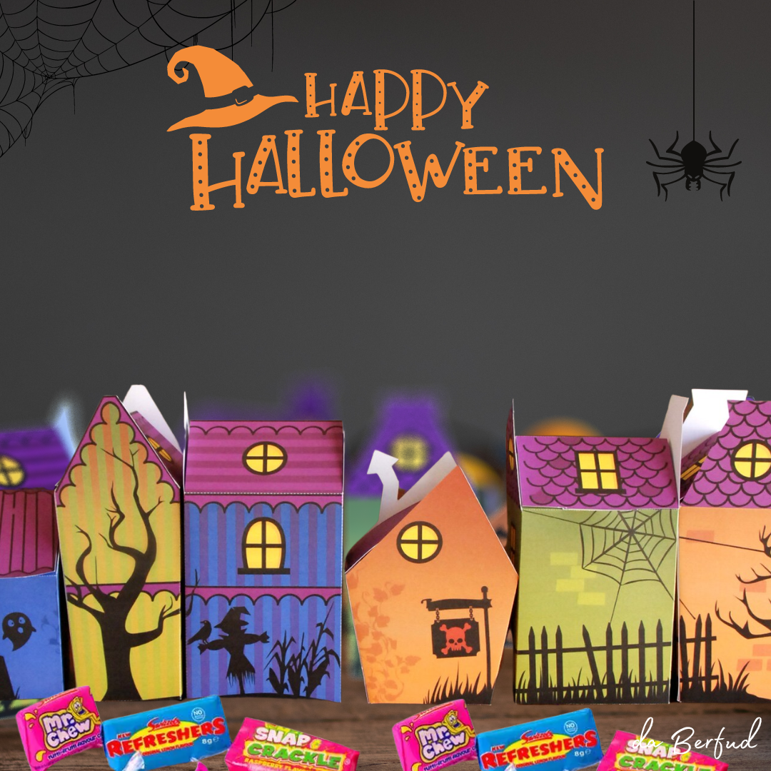 Halloween Village - casette decorative ripieno di caramelle