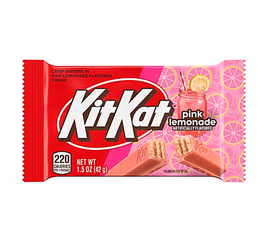 Kit Kat Pink Lemonade, snack croccante al cioccolato bianco e limonata rosa.