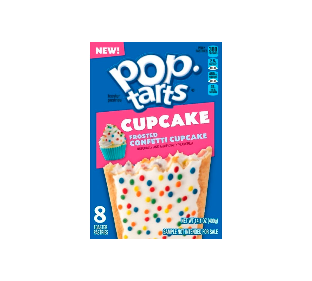 Kellogg'S Pop Tarts Frosted Confetti Cupcake, biscotti ripieni gusto funfetti