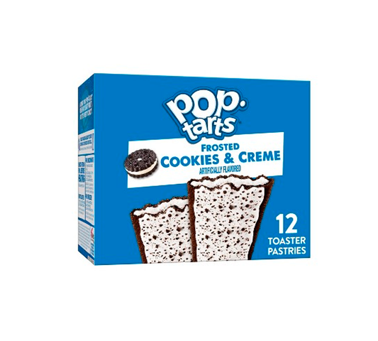 Pop-Tarts Frosted Cookies &amp; Creme Pack 12, galletas sabor chocolate y vainilla Grande