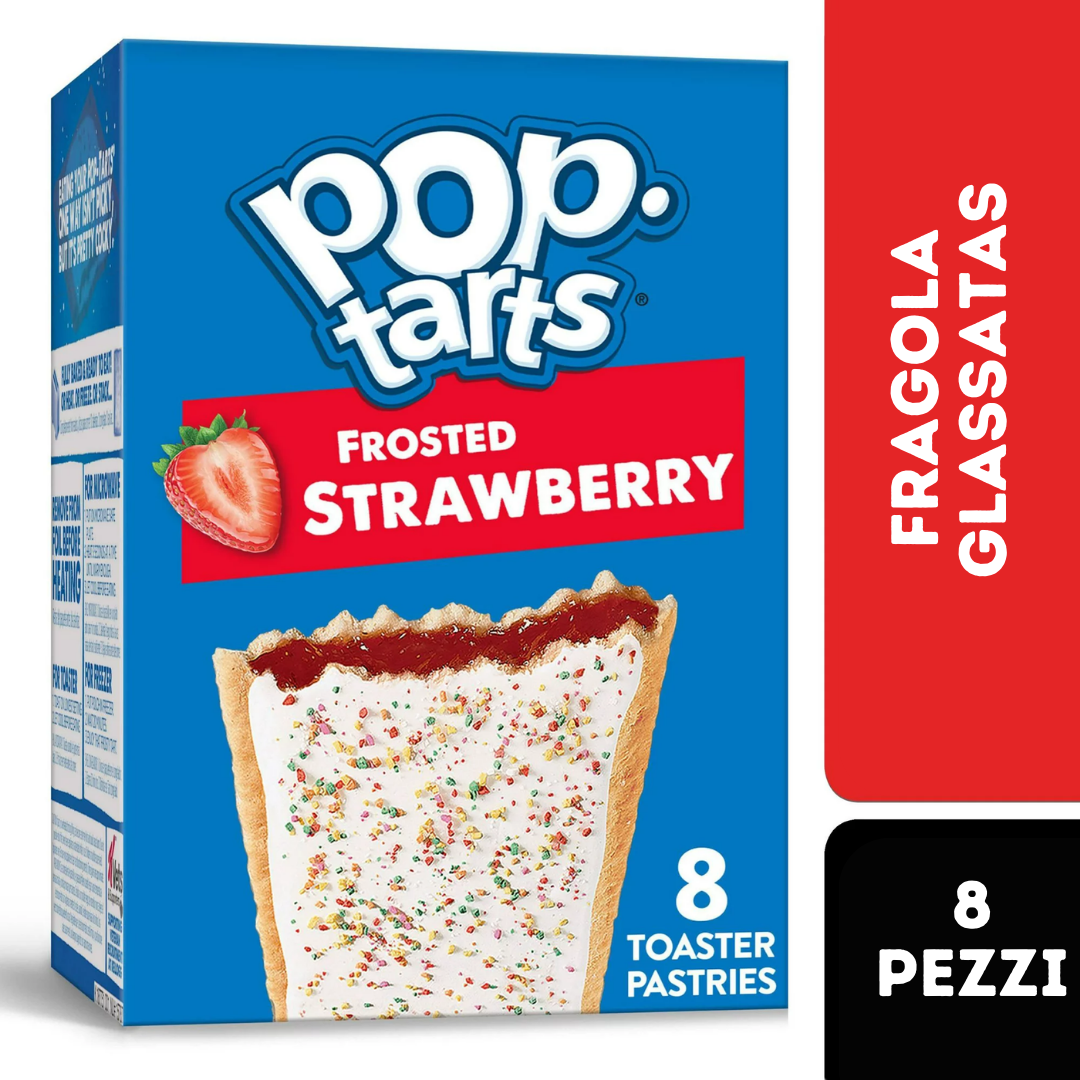 Kellogg'S Pop Tarts Strawberry - Biscotti ripieni di crema alla Fragola