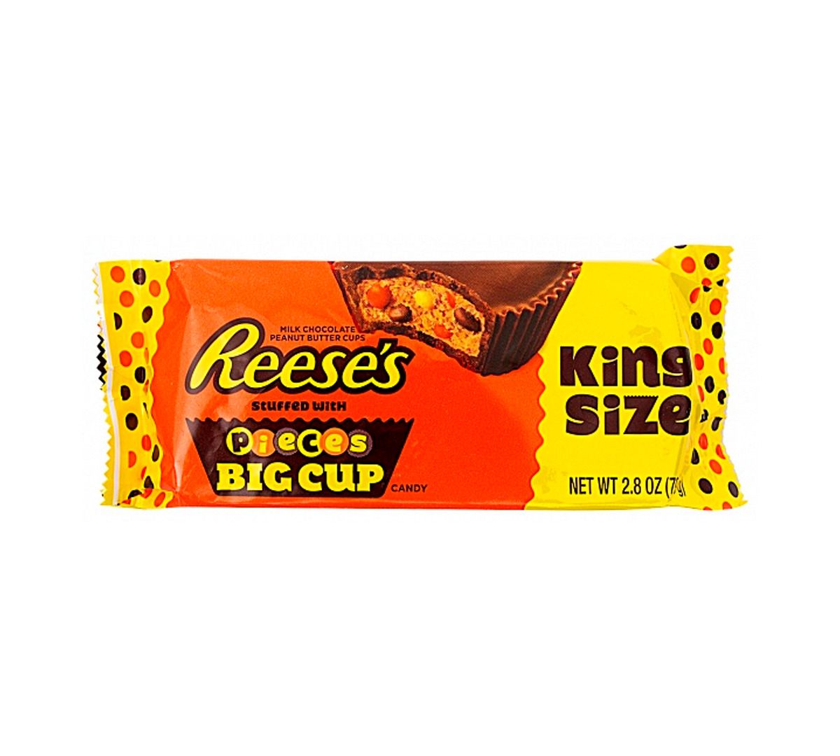 Reese's Peanut Butter Cups with Reese's Pieces King Size - cioccolatini al burro d'arachidi con pezzi di pieces