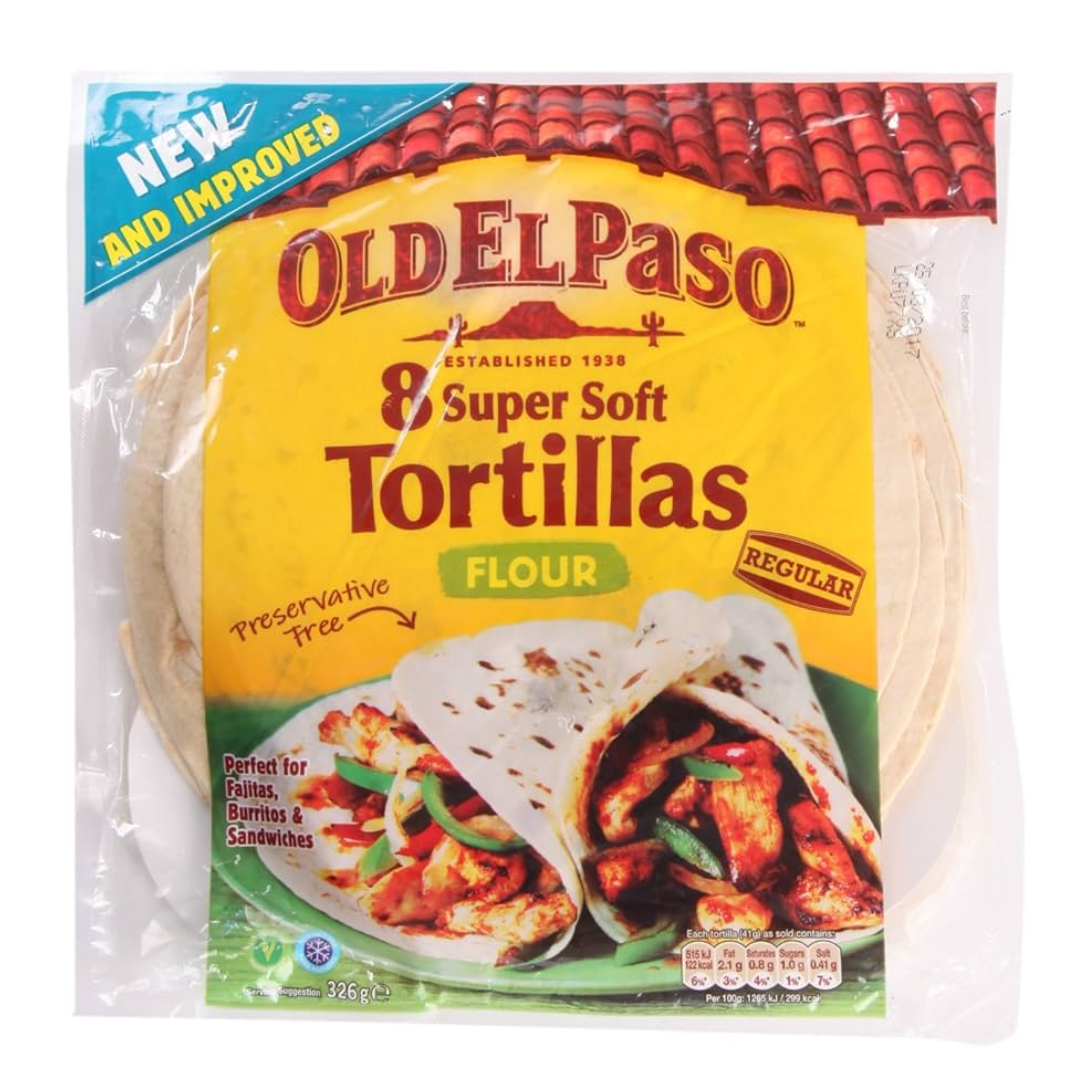 Old El Paso Tortillas Flour 8 Pack 326g - Totillas