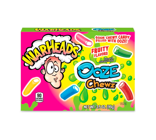 Confezione di Warheads Chewy Ooze Theater Box 99g - Caramelle gommose ripiene dal gusto aspro e fruttato