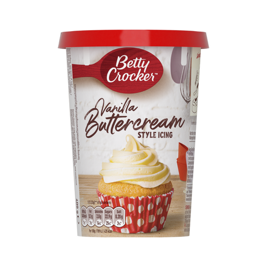 Betty Crocker Vanilla Buttercream Style Icing - Frosting - Buttercream Cake Icing (400g)
