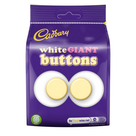 Cadbury Giant White Buttons 110g - bottoni di cioccolato bianco