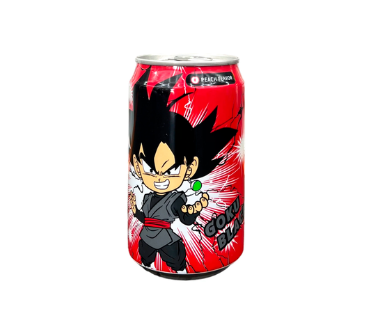 Ocean Bomb & Dragon Ball Super Goku Black-Peach, bevanda gassata gusto pesca 330 ml