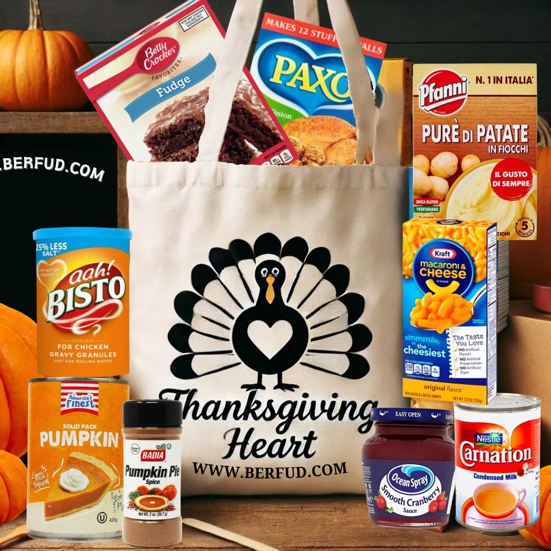 Thanksgiving Deluxe Box con Tote Bag - Kit Completo per Cena e Dessert