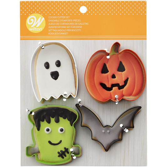 Wilton, ghost, bat, pumpkin and frankeistain cookie cutters