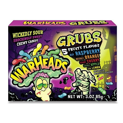 WARHEADS Grub Theatre Box- Caramelle gommose assortite al gusto di frutta aspra 85 gr