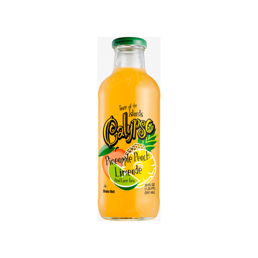 Calypso Pineapple Peach Lemonade, piña, melocotón, limón 473 ml
