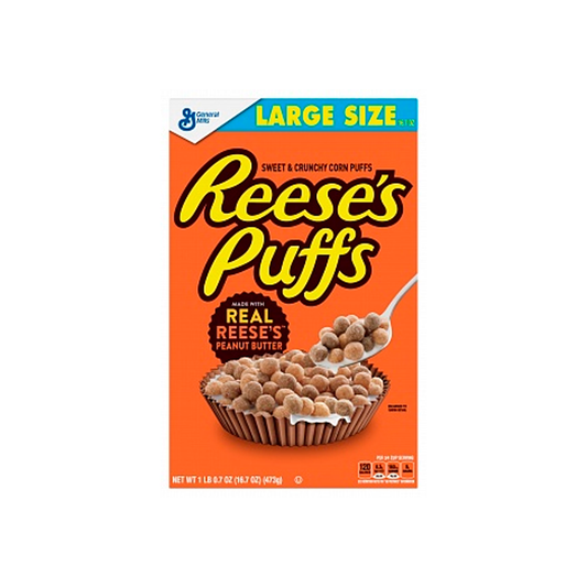 Reese'S Puffs Large, cereal con sabor a mantequilla de maní (473G)