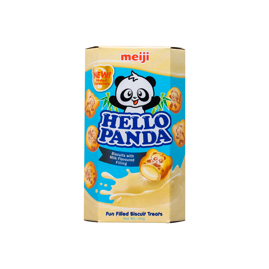 Hello Panda Milk -  biscotti a forma di panda ripieni di crema al latte da 50g