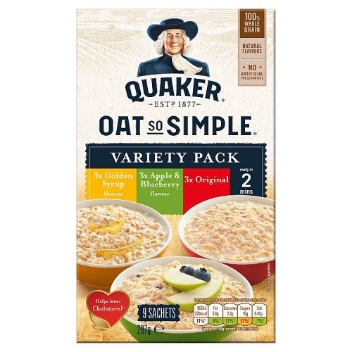Quaker Oat So Simple Variety 9 Pack (297G): Porridge Multigusto