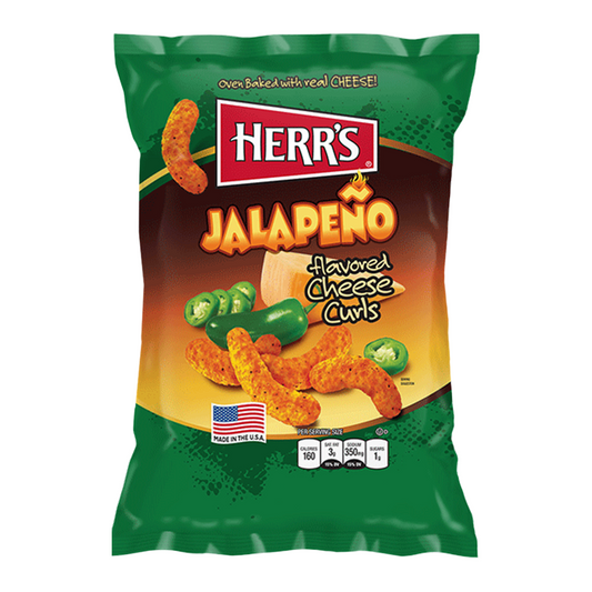Herr's Jalapeño Cheese Curls- Rizos de queso y jalapeño
