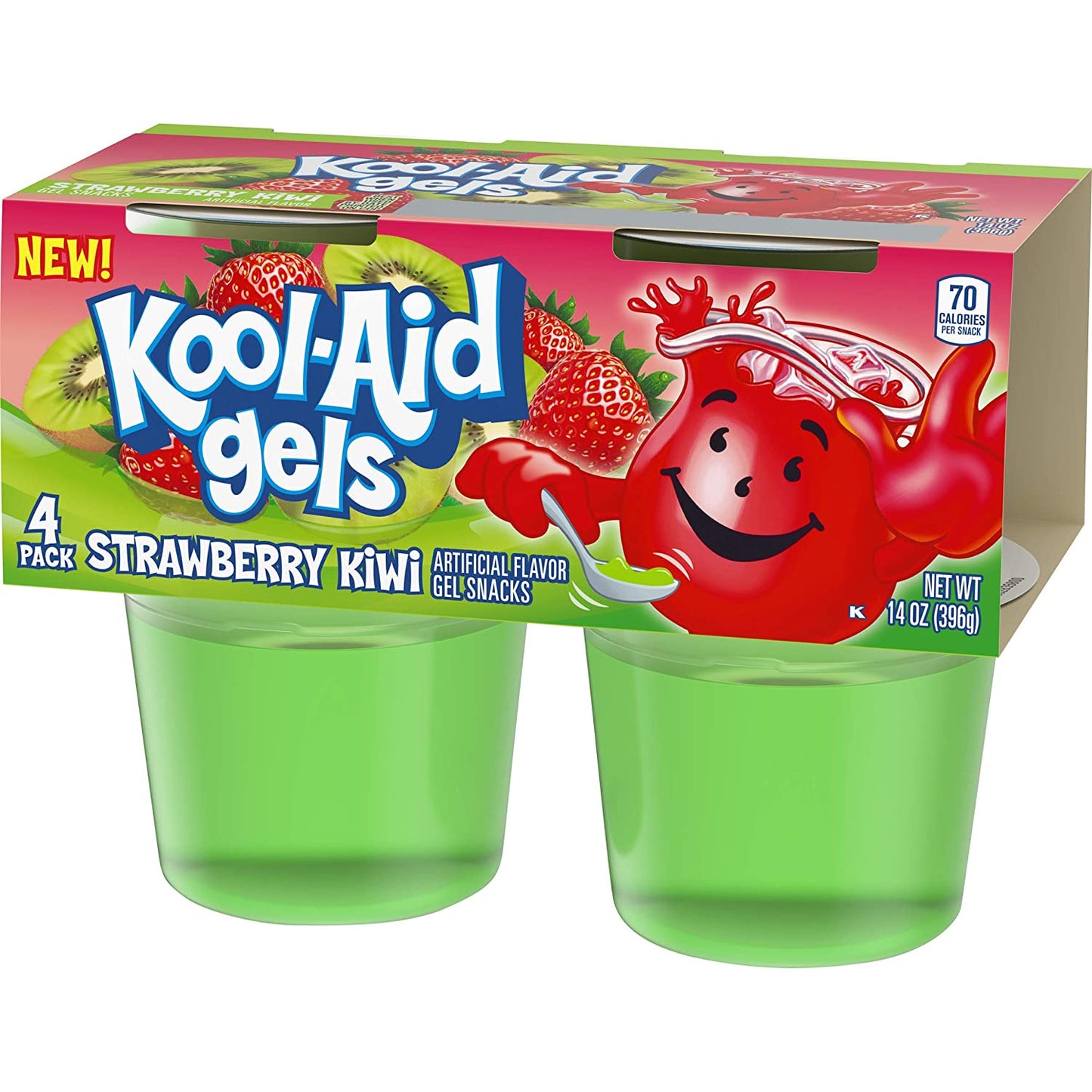 Kool Aid Gelatina Strawberry & Kiwi Pack 4