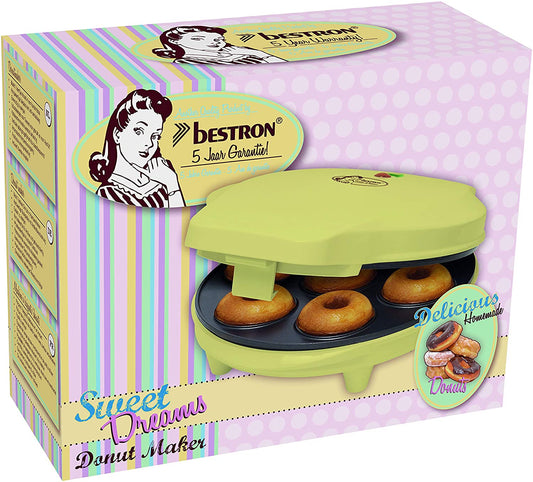 Bestron Donut Maker, 700 W, Plastic, Yellow