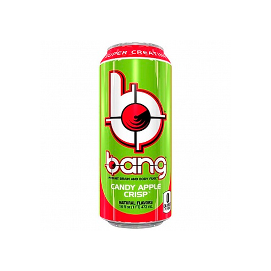 Bang Energy Candy Apple Crisp, bebida energética con sabor a manzana crujiente (473 ml)