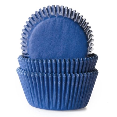 Cupcake cases, House of Marie - blue jeans color (50 pieces)