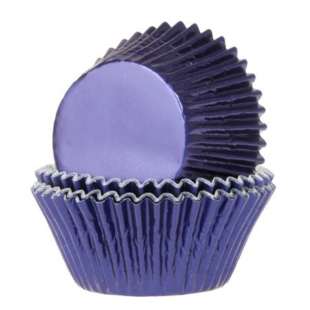 Fundas para cupcakes, House of marie - color azul marino metalizado (24 piezas)