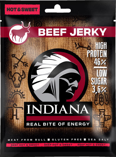 INDIANA BEEF JERKY HOT &amp; SWEET - Sweet and Spicy Beef Dried Meat
