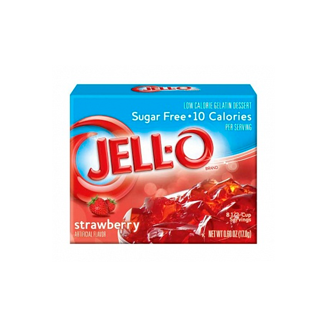 Jell-O  Sugar Free Strawberry - Gelatina Gusto Fragola Senza Zucchero GRANDE