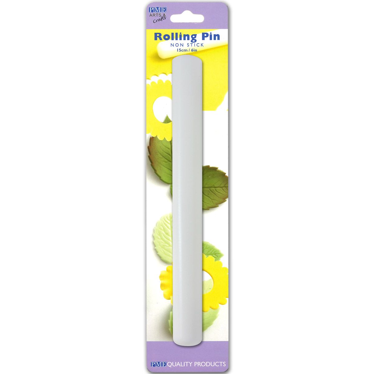PME - Smooth plastic rolling pin 15 cm