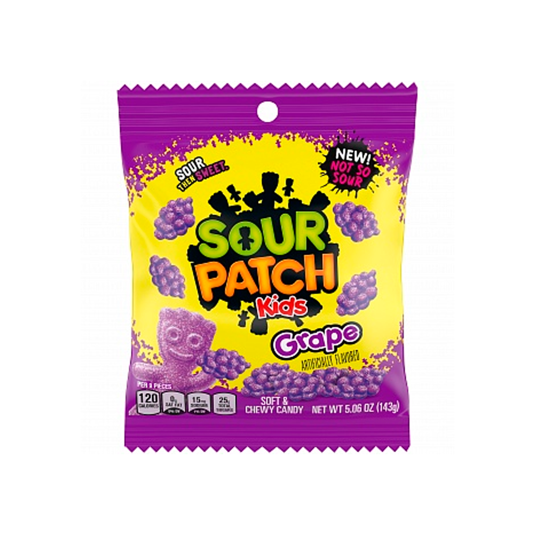 Sour Patch Kids Grape - Grape flavored gummy candies 142 g