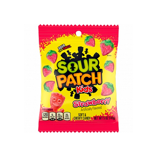 Sour Patch Kids Strawberry - Caramelos de gominolas con sabor a Fresa 142 g