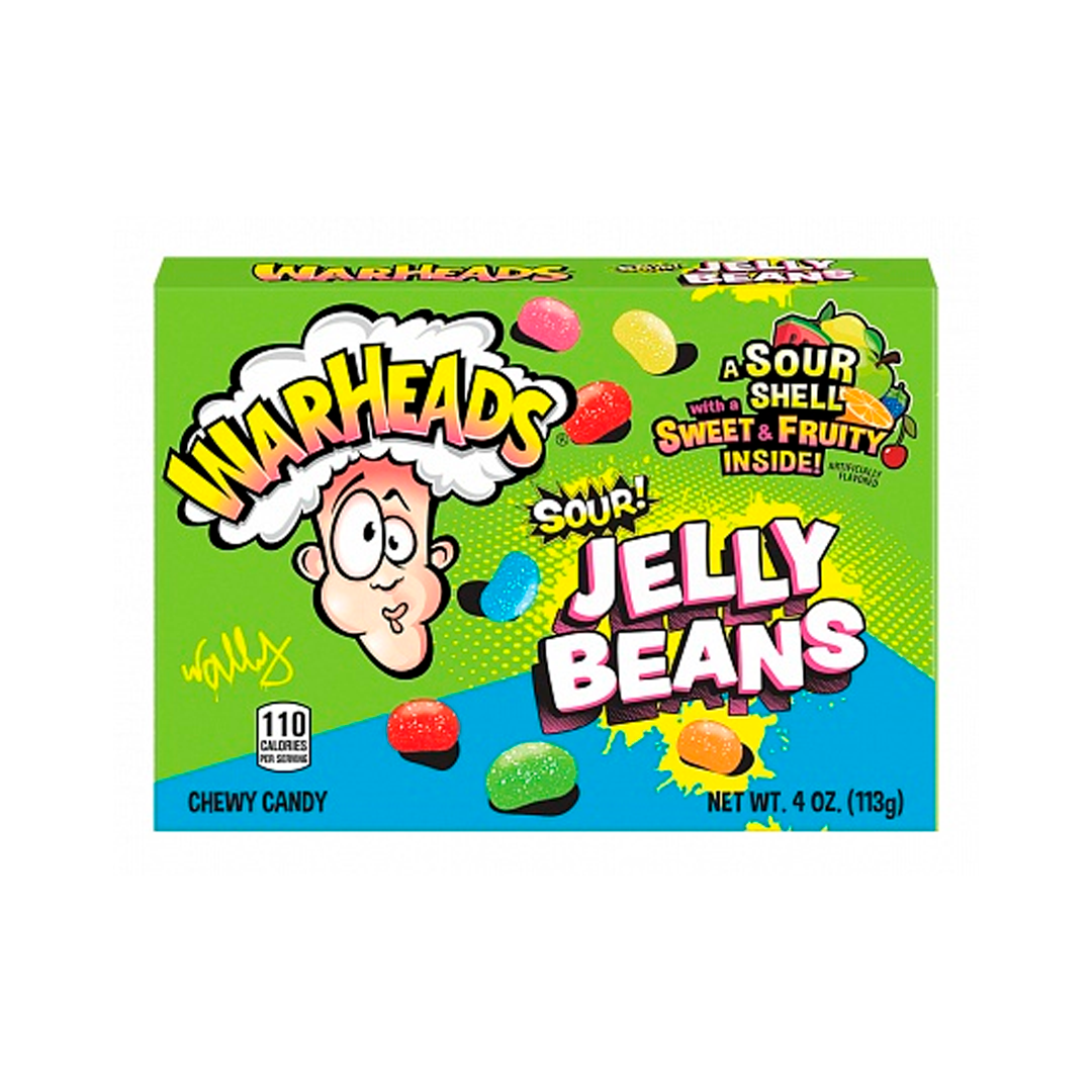 Warheads Sour Jelly Beans - Fagioli di gelatina al gusto di frutta acida